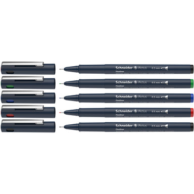 Pictus Fineliners, Wallet, 5 Pieces, Assorted Colors and Sizes - A1 School Supplies