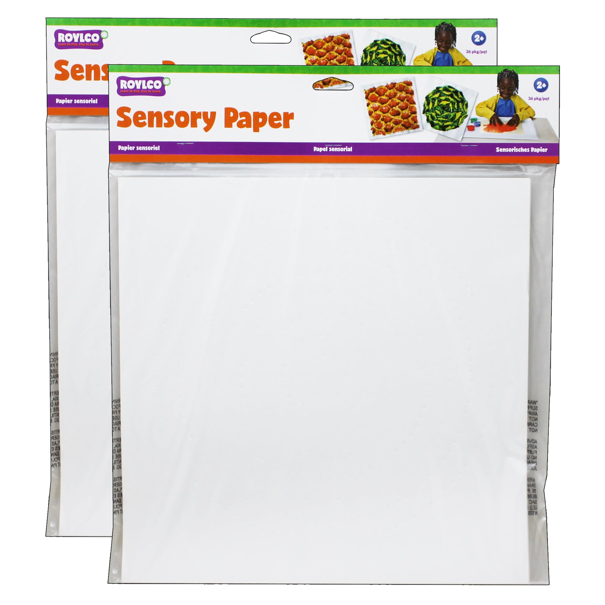 Sensory Paper, 6 Designs, 36 Sheets Per Pack, 2 Packs - A1 School Supplies