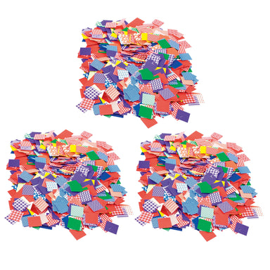 Petit Pattern Mosaics, 0.75", 2000 Per Pack, 3 Packs - A1 School Supplies