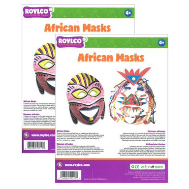 African Masks, 20 Per Pack, 2 Packs - A1 School Supplies