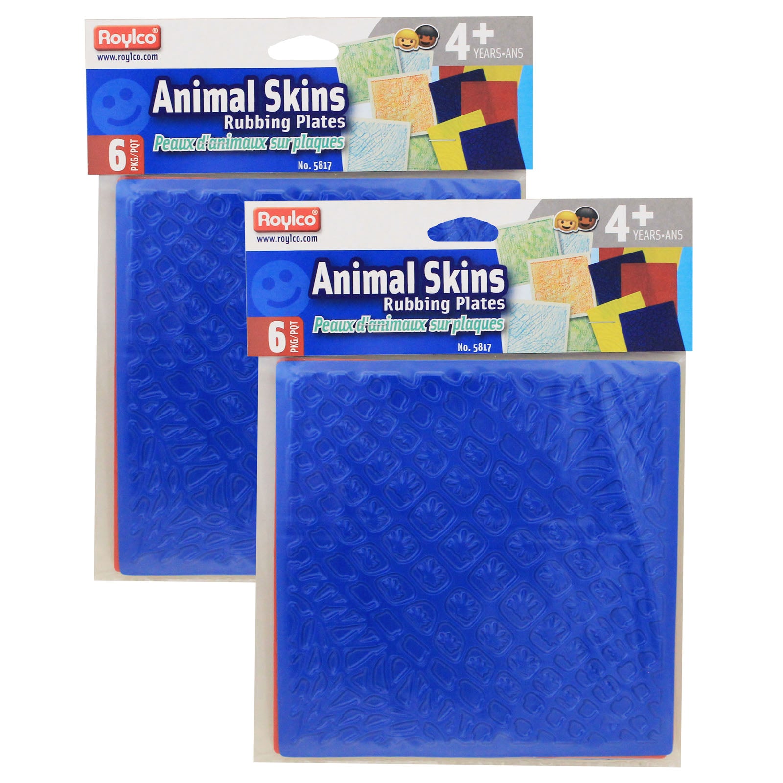 Animal Skins Rubbing Plates, 6 Per Pack, 2 Packs - A1 School Supplies