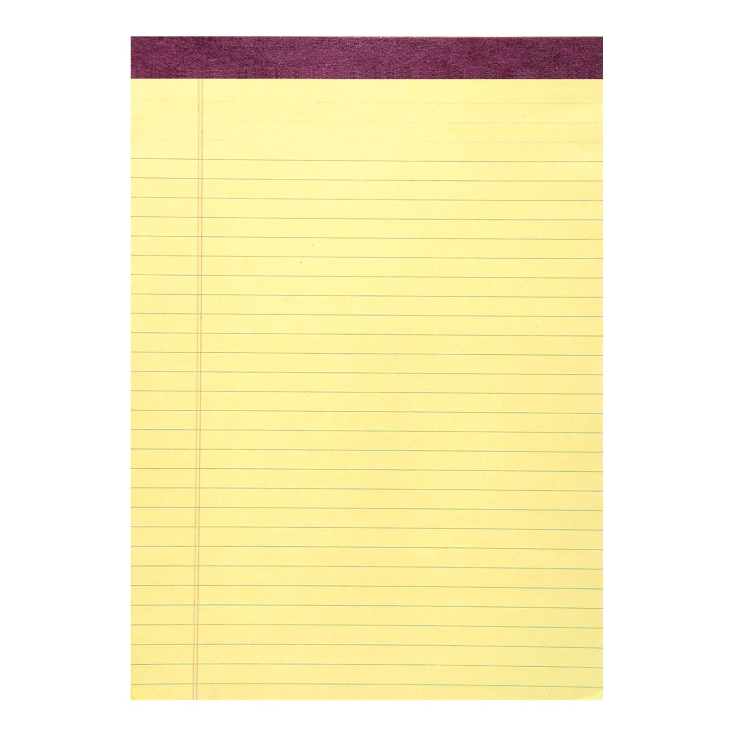 Legal Pad, Standard, Canary, Pack of 12 - A1 School Supplies