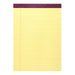 Legal Pad, Standard, Canary, Pack of 12 - A1 School Supplies