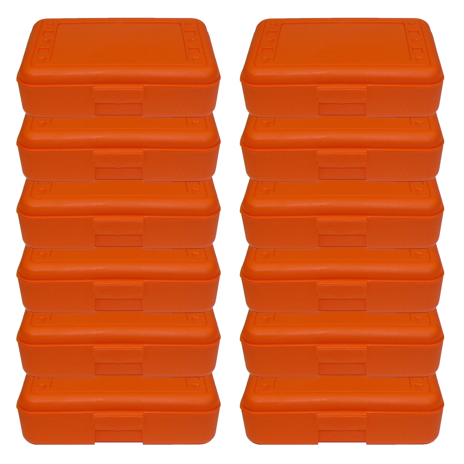 Pencil Box, Orange, Pack of 12 - A1 School Supplies