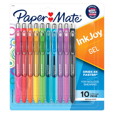 InkJoy Gel Pens, Medium Point, Assorted, 10 Count - A1 School Supplies