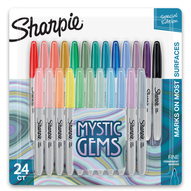 Permanent Markers, Fine Point, Mystic Gem Colors, 24 Count - A1 School Supplies