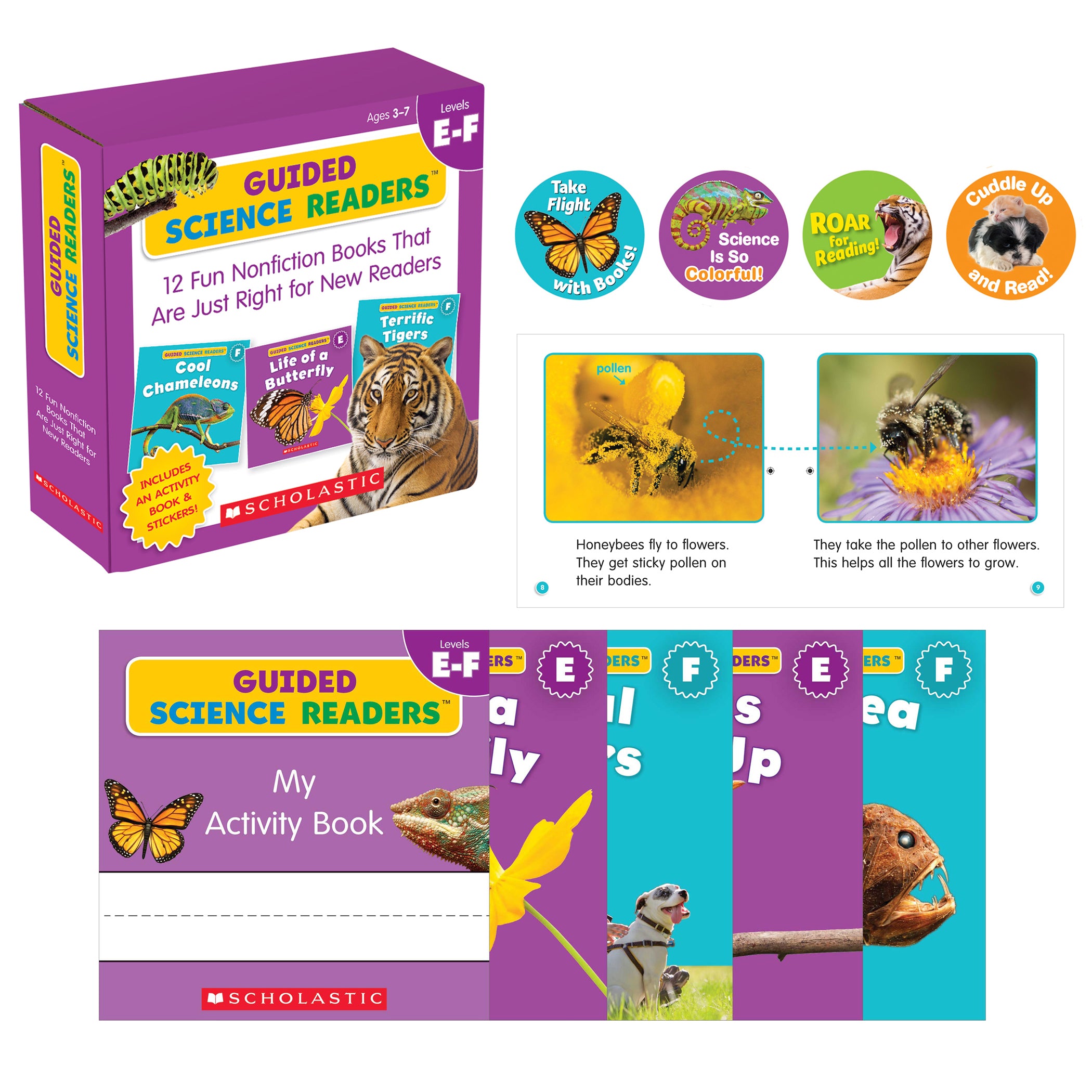 Guided Science Readers, Levels E-F, Parent Pack, Set of 12 Books - A1 School Supplies