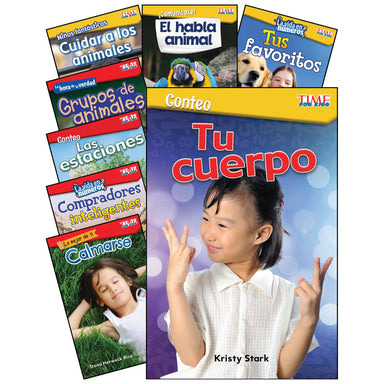 TIME FOR KIDS Math/Science Spanish Grades K-1: 8-Book Set - A1 School Supplies