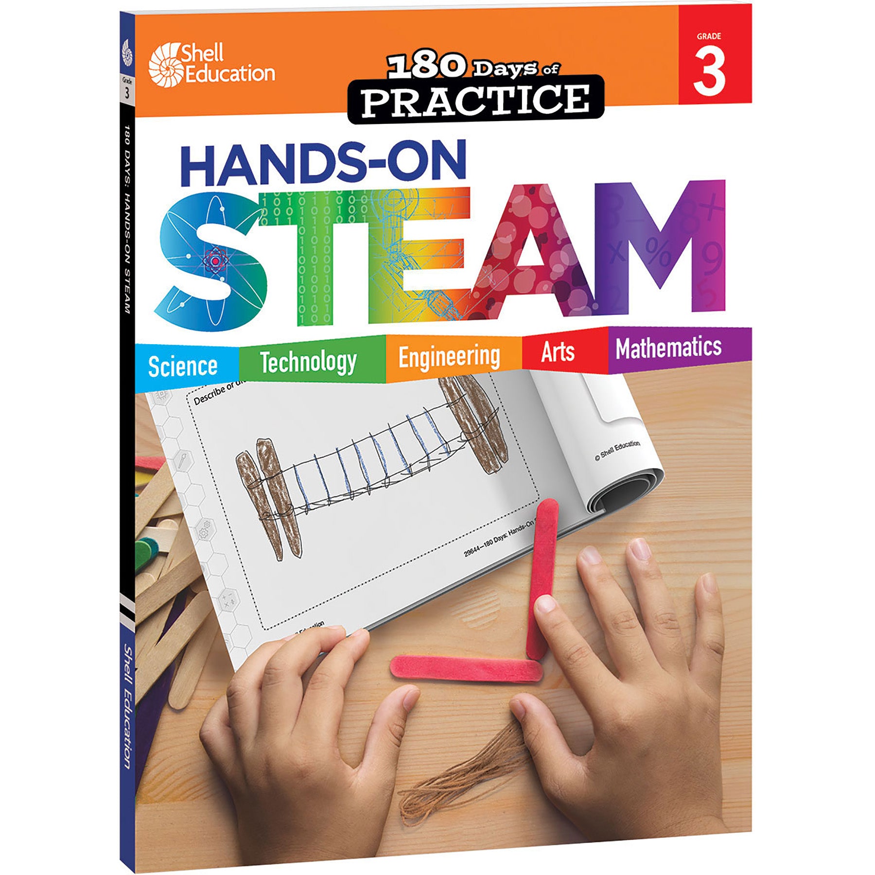 180 Days: Hands-On STEAM, Grade 3 - A1 School Supplies