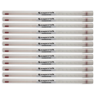 Lab Thermometer, Red Liquid, -20-110C/0-230F, Partial, Pack of 12 - A1 School Supplies