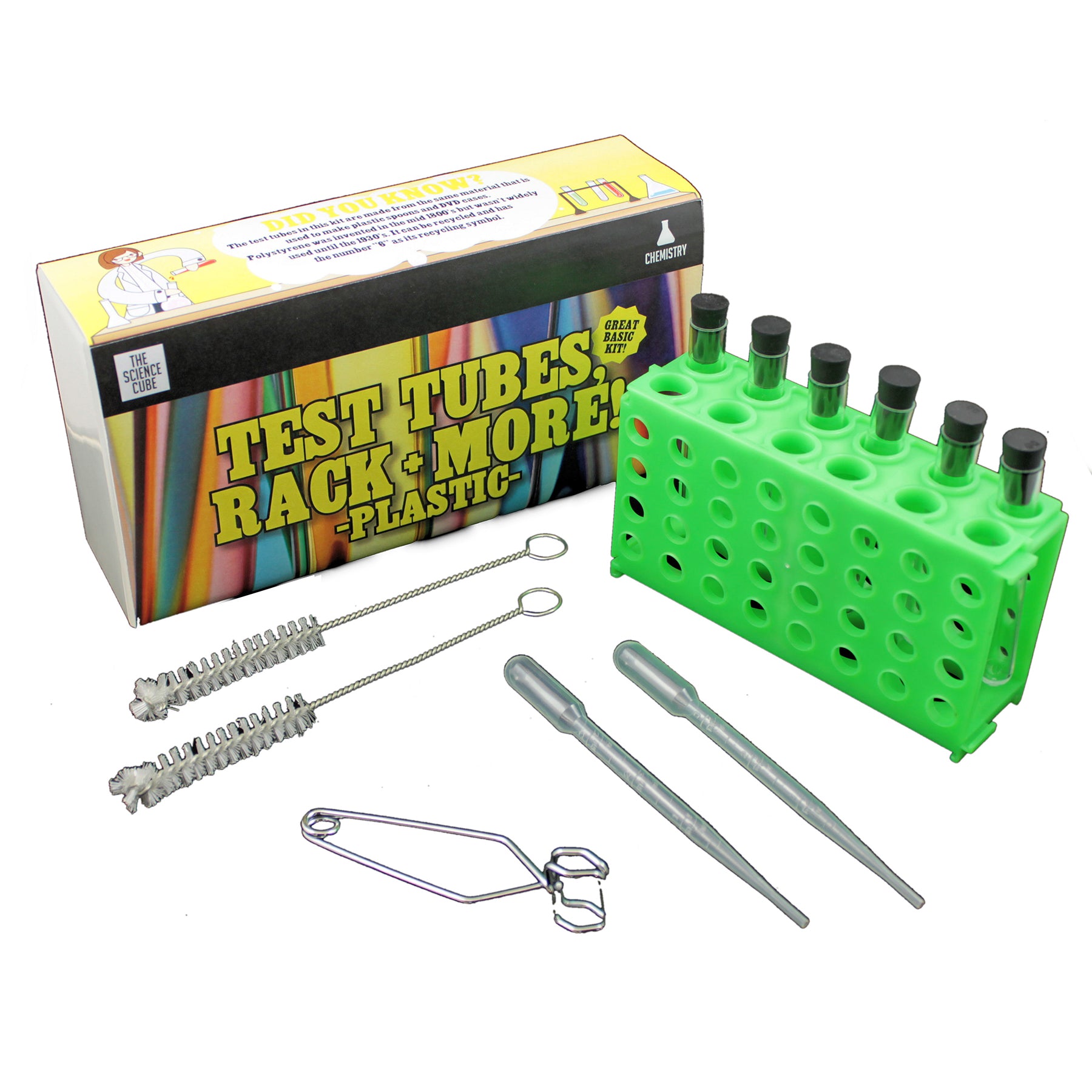 Test Tubes, Rack and More, Plastic - A1 School Supplies