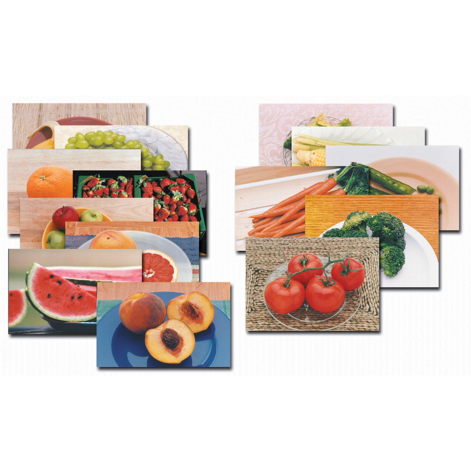 Fruits & Vegetables Real Life Learning Poster Set, Set of 14 - A1 School Supplies