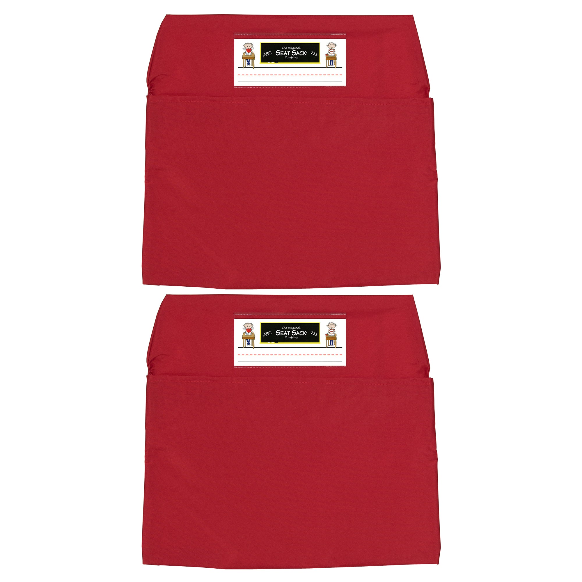 Seat Sack, Small, 12 inch, Chair Pocket, Red, Pack of 2 - A1 School Supplies