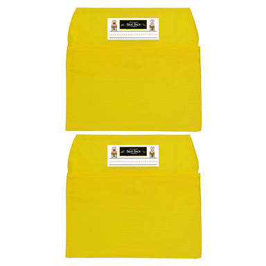 Seat Sack, Small, 12 inch, Chair Pocket, Yellow, Pack of 2 - A1 School Supplies