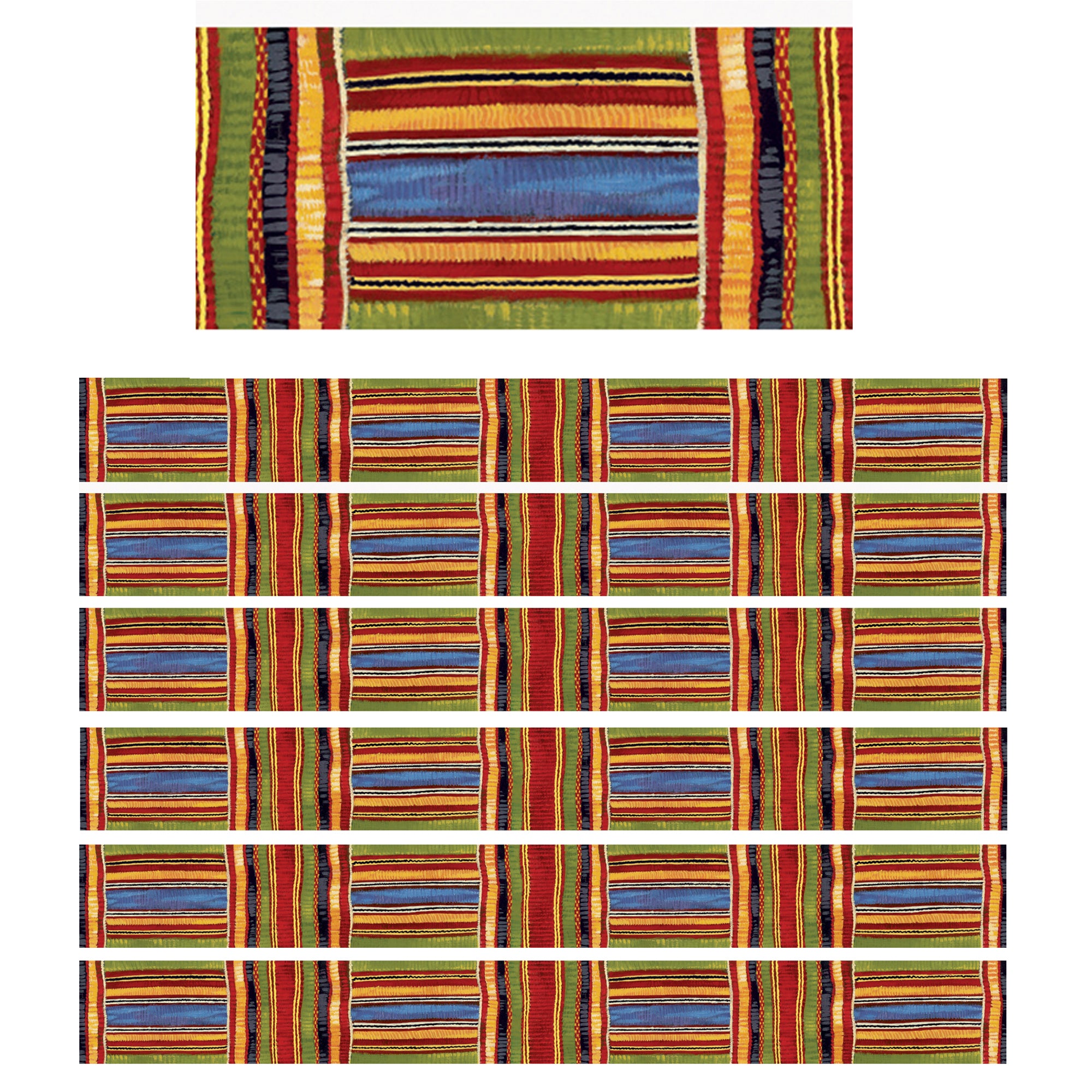 Kente Cloth Bolder Borders®, 35.75' Per Pack, 6 Packs