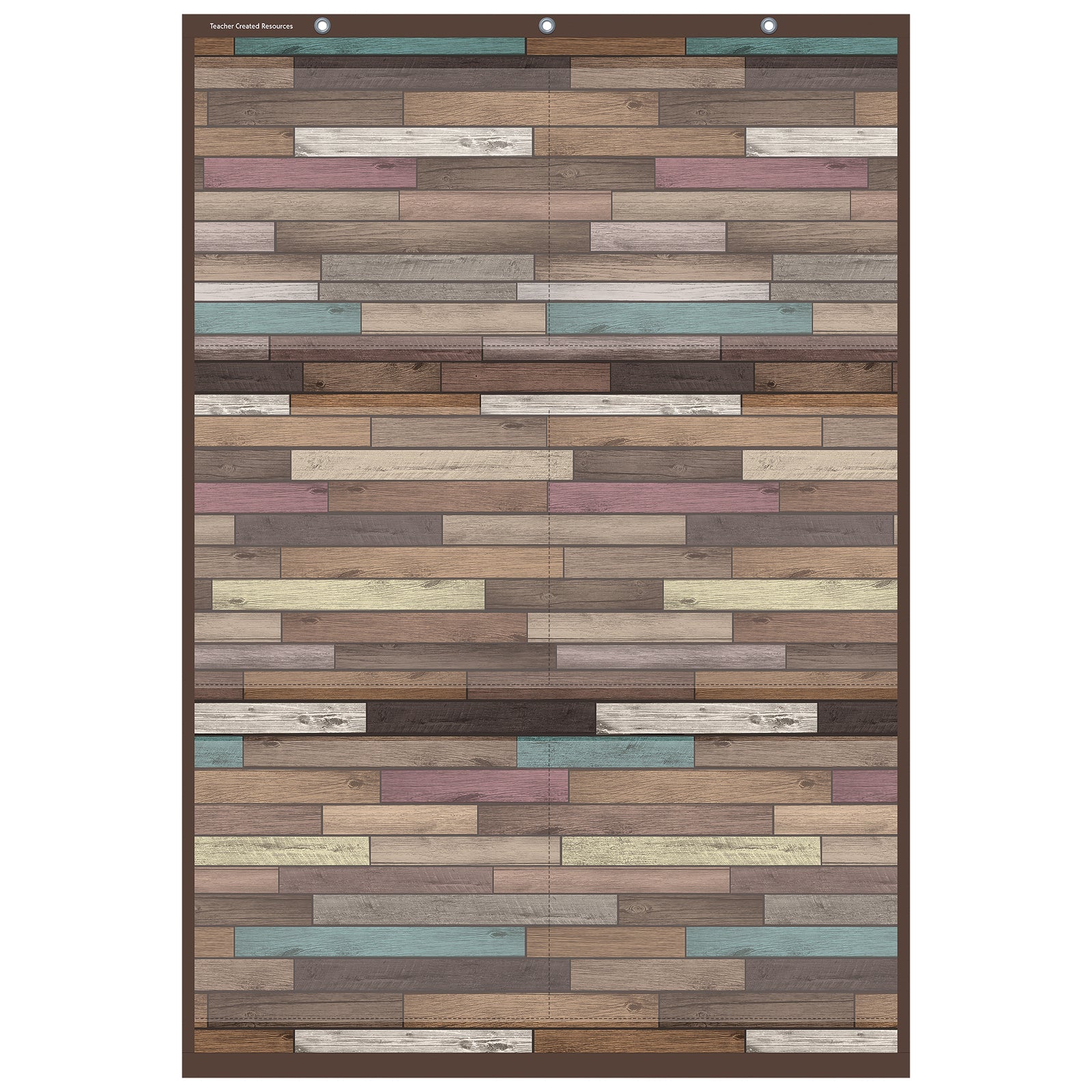 Reclaimed Wood Design Large 6 Pocket Chart, 26" x 38"