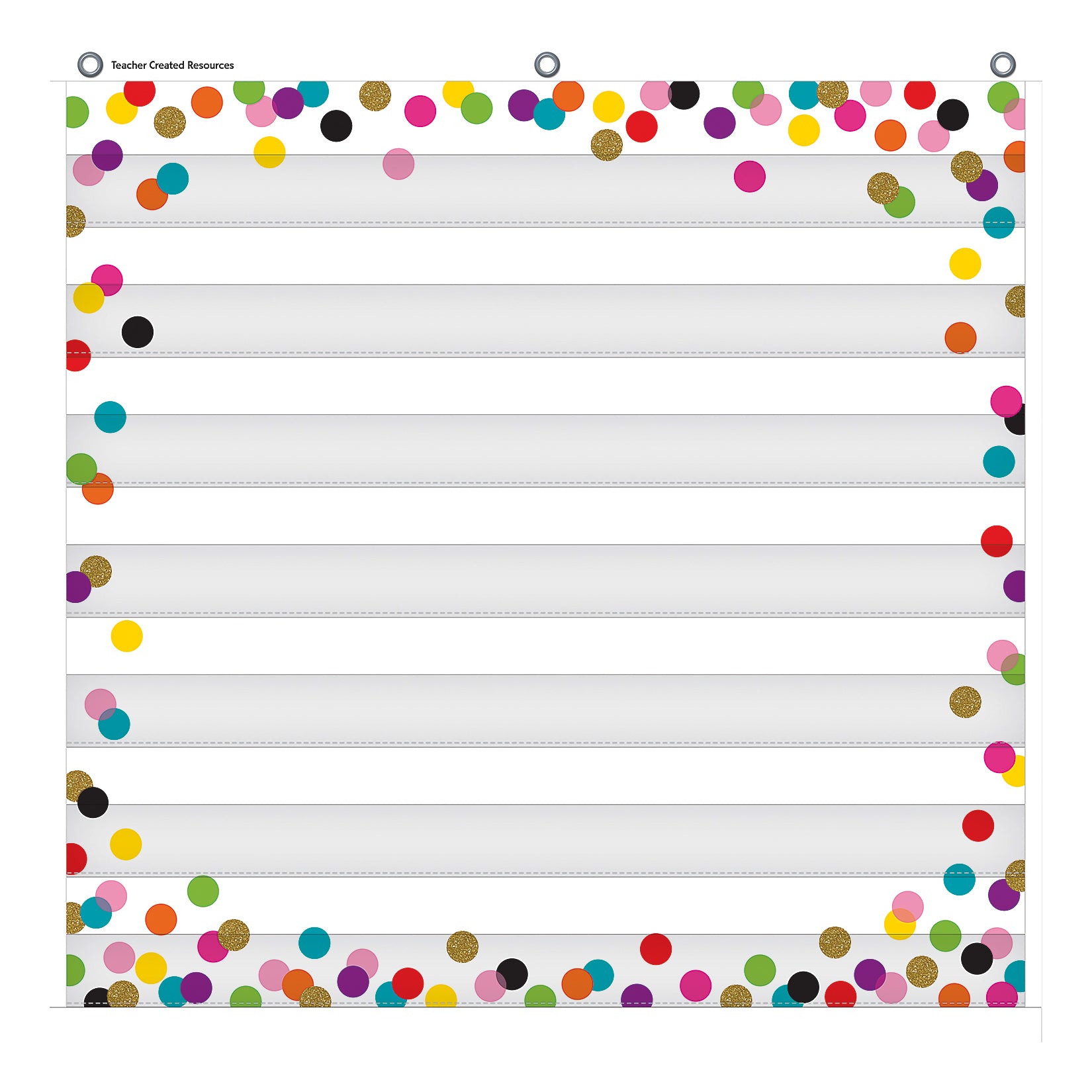 Confetti 7 Pocket Chart, 28" x 28"