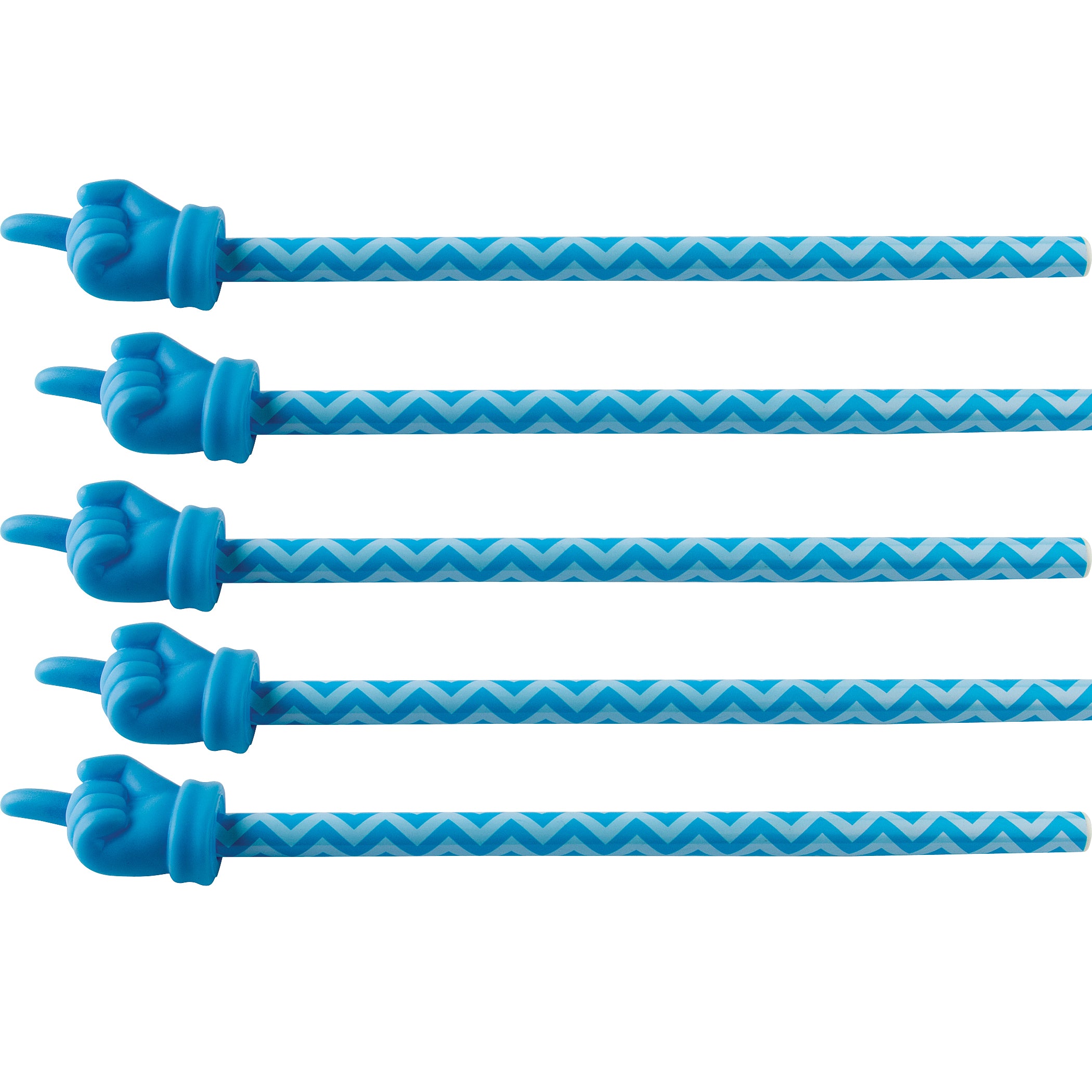 Aqua Chevron Hand Pointer, Pack of 5