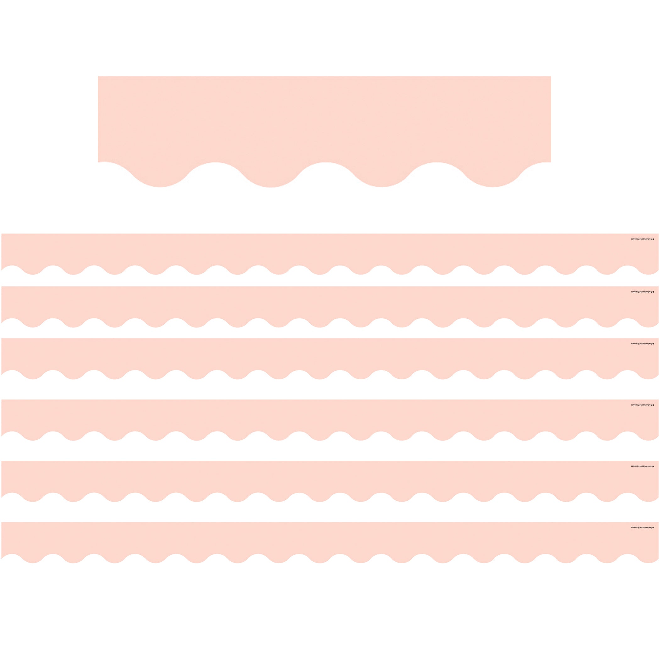 Blush Scalloped Border Trim, 35 Feet Per Pack, 6 Packs