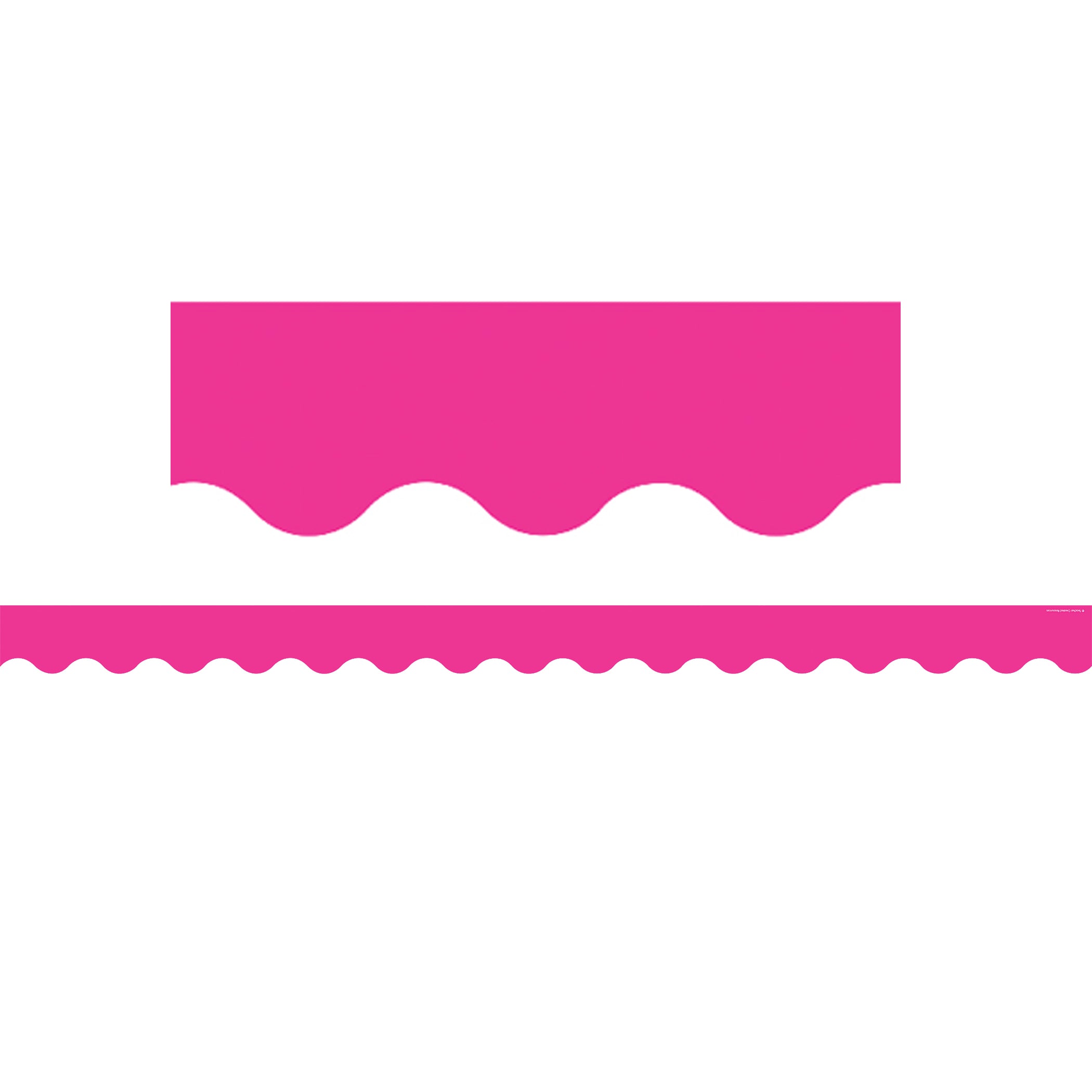 Hot Pink Scalloped Border Trim, 35 Feet Per Pack, 6 Packs