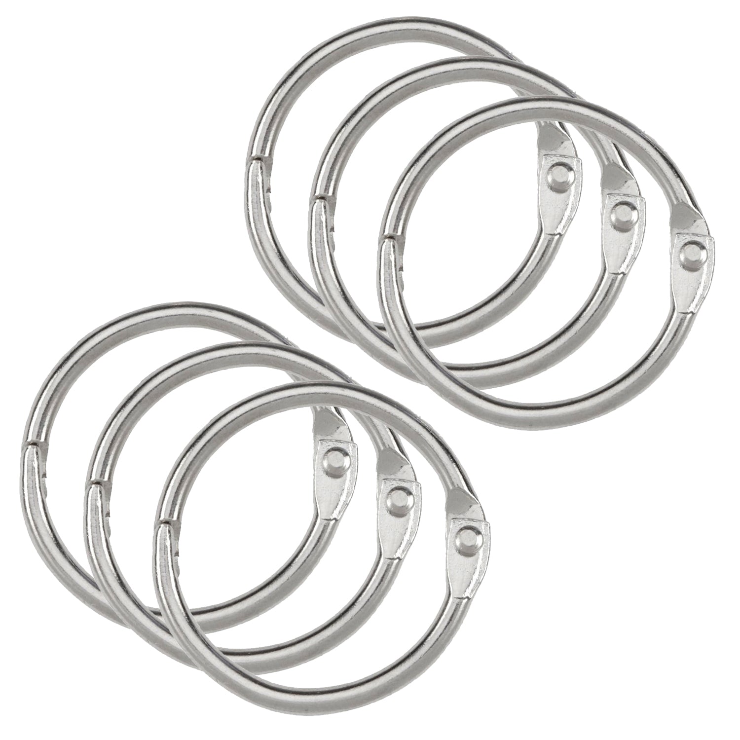 Binder Rings, 1.5", 6 Per Pack, 6 Packs