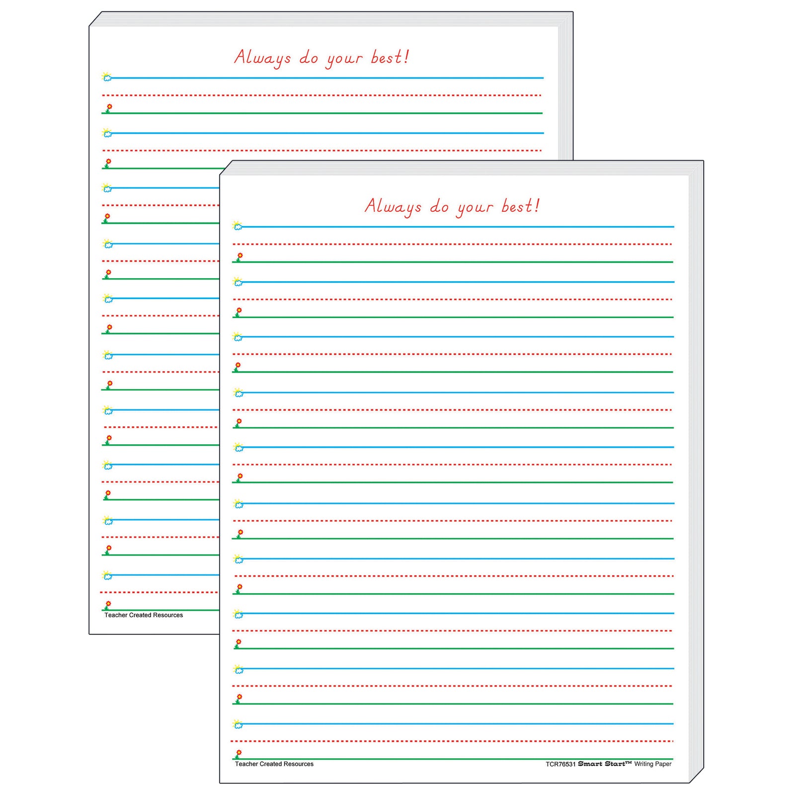 Smart Start 1-2 Writing Paper: 100 Sheets Per Pack, 2 Packs