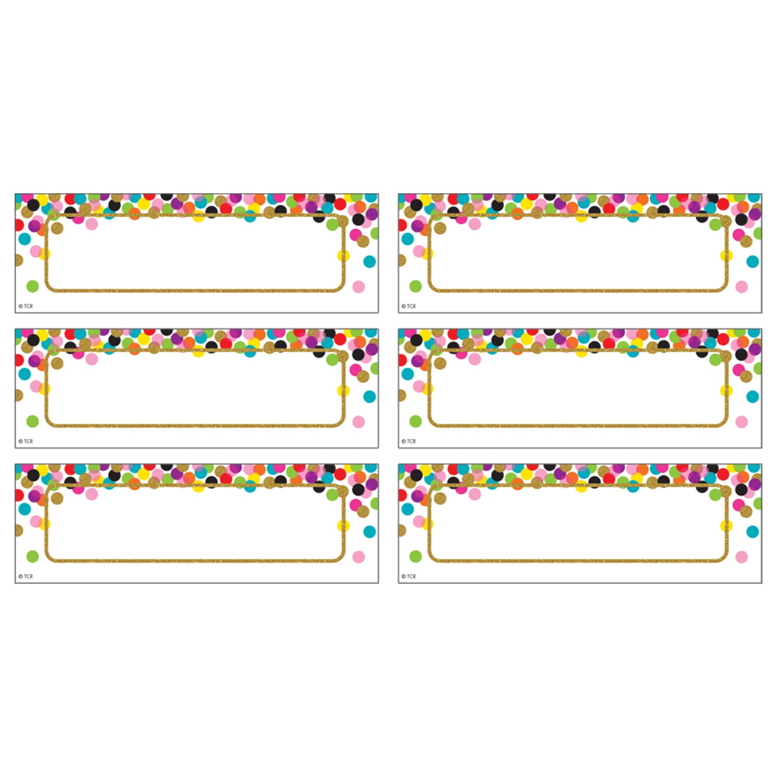 Confetti Labels Magnetic Accents, 20 Per Pack, 3 Packs