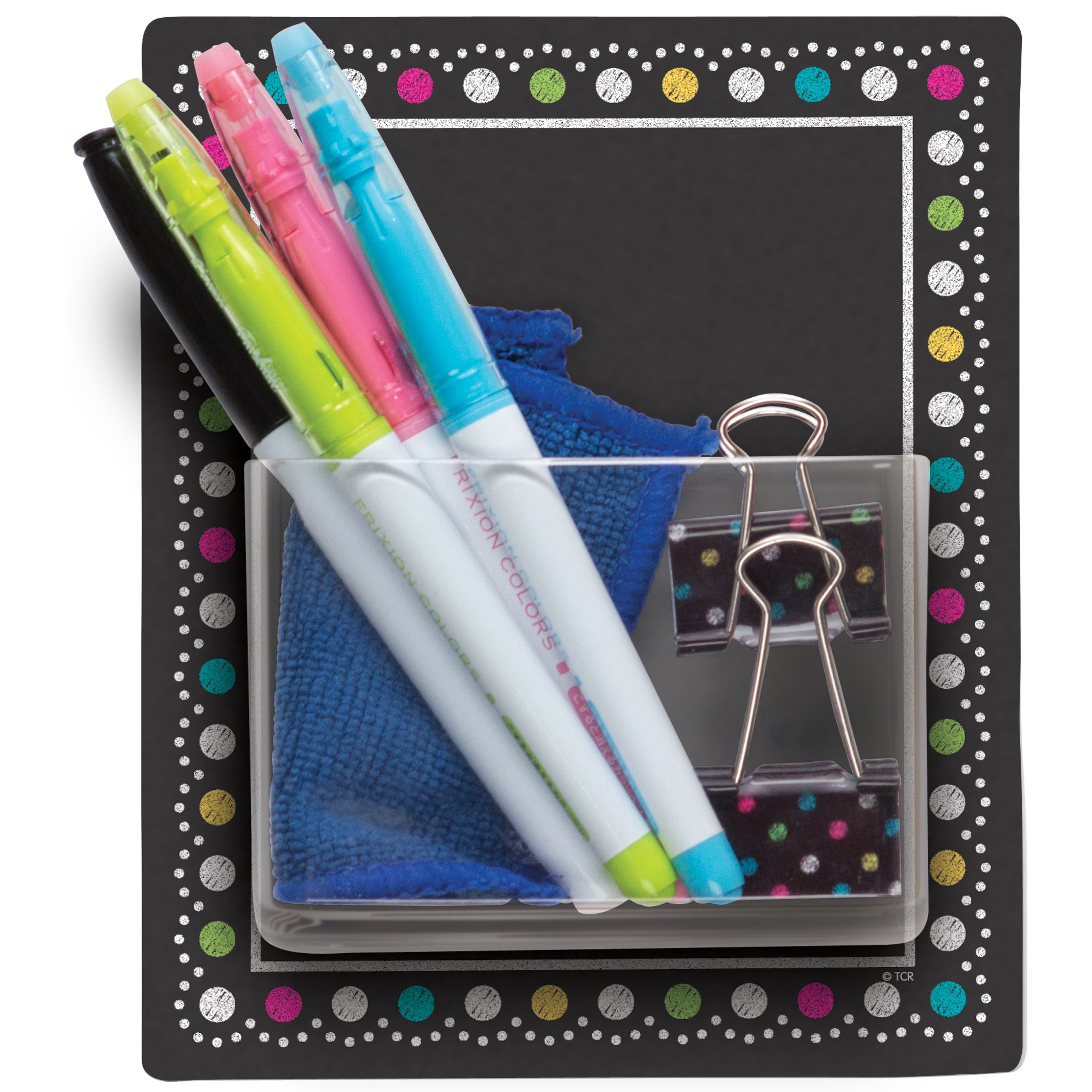 Clingy Thingies® Storage Pockets, Chalkboard Brights, Pack of 3