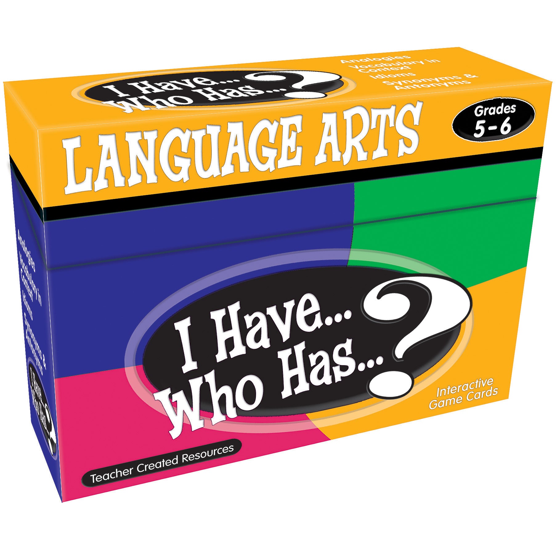 I Have, Who Has Language Arts Game, Grade 5-6