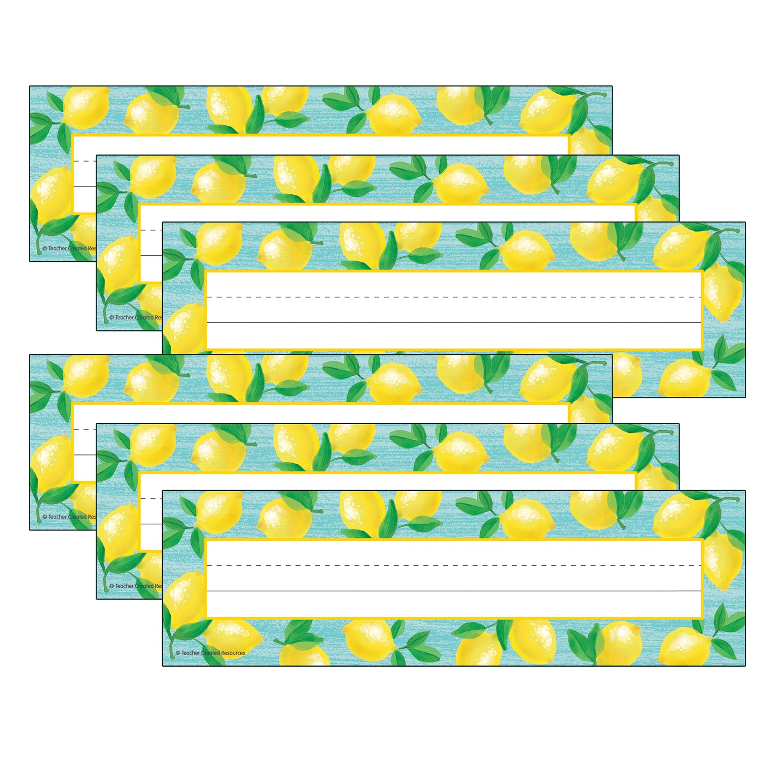 Lemon Zest Flat Name Plates, 11.5" x 3.5", 36 Per Pack, 6 Packs