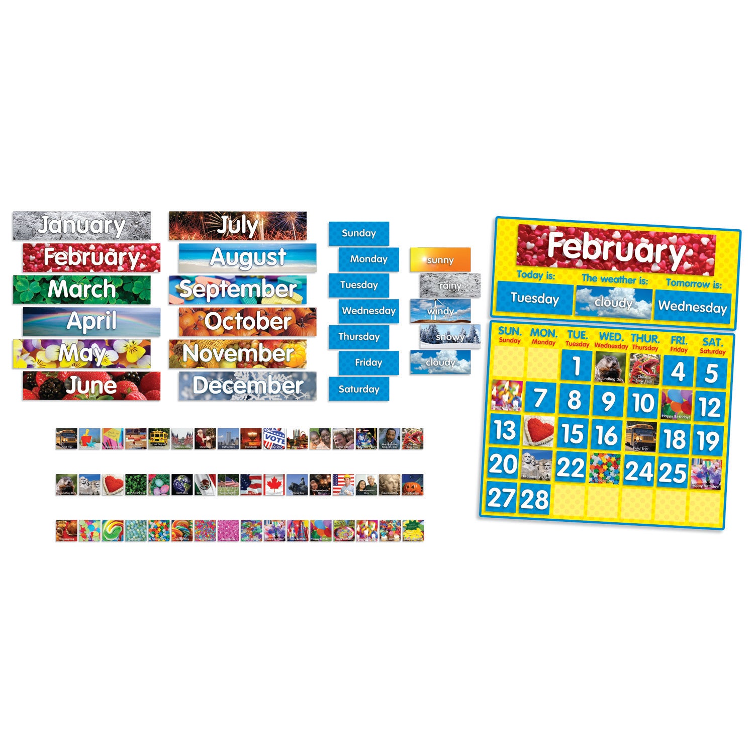 Photo Calendar Bulletin Board, 2 Sets