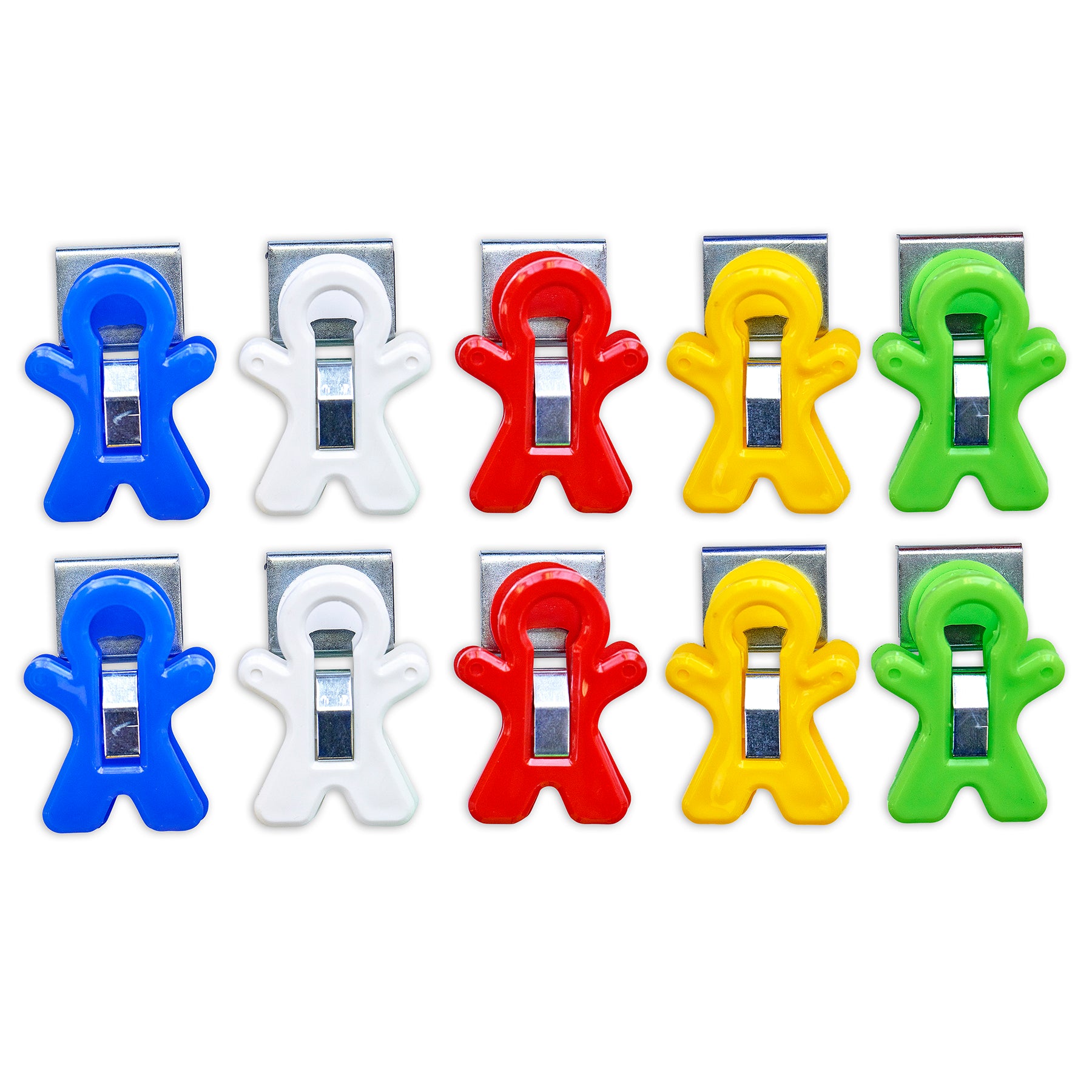 Magnet Man Magnetic Clip, Assorted Colors, Pack of 10