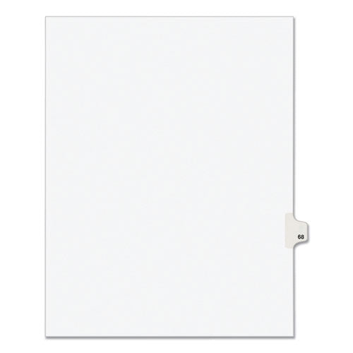 Preprinted Legal Exhibit Side Tab Index Dividers, Avery Style, 10-tab, 68, 11 X 8.5, White, 25/pack, (1068)