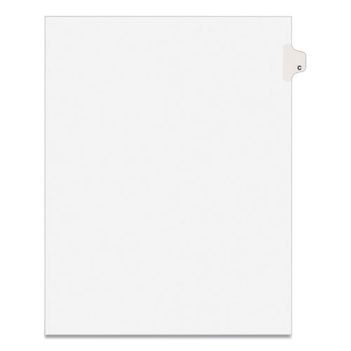 Preprinted Legal Exhibit Side Tab Index Dividers, Avery Style, 26-tab, C, 11 X 8.5, White, 25/pack, (1403)