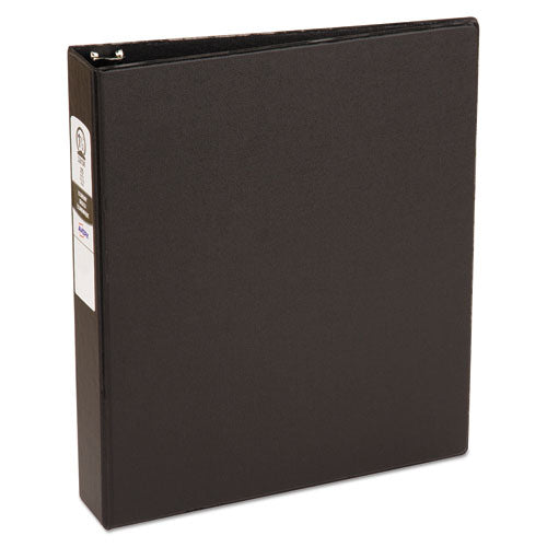 Economy Non-view Binder With Round Rings, 3 Rings, 1.5" Capacity, 11 X 8.5, Black, (3401)