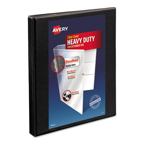 Heavy-duty Non Stick View Binder With Durahinge And Slant Rings, 3 Rings, 0.5" Capacity, 11 X 8.5, Black, (5233)