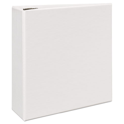 Durable View Binder With Durahinge And Ezd Rings, 3 Rings, 4" Capacity, 11 X 8.5, White, (9801)