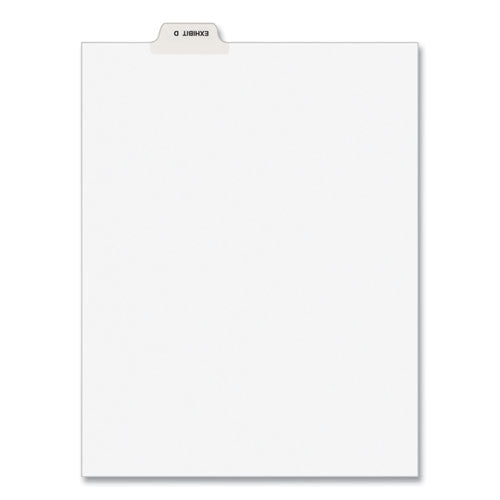 Avery-style Preprinted Legal Bottom Tab Divider, 26-tab, Exhibit D, 11 X 8.5, White, 25/pk