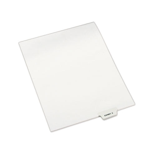 Avery-style Preprinted Legal Bottom Tab Dividers, 26-tab, Exhibit S, 11 X 8.5, White, 25/pack