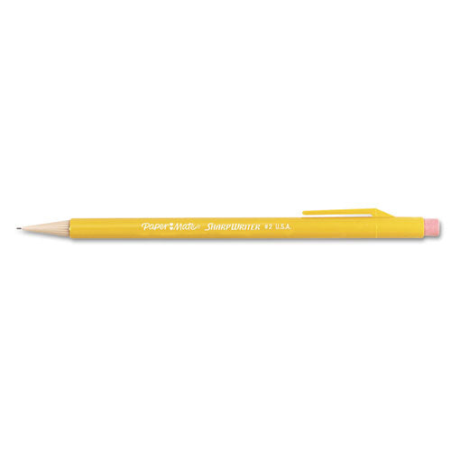 Sharpwriter Mechanical Pencil, 0.7 Mm, Hb (#2.5), Black Lead, Classic Yellow Barrel, 36/box