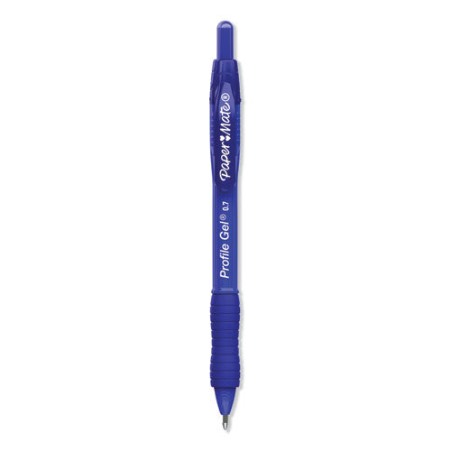 Profile Gel Pen, Retractable, Medium 0.7 Mm, Blue Ink, Translucent Blue Barrel, 36/pack