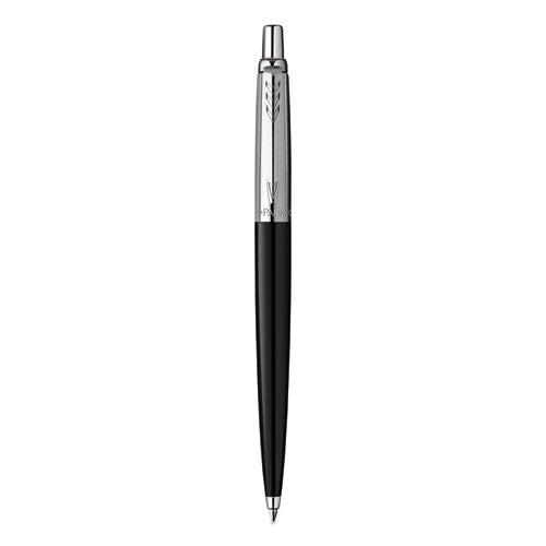 Jotter Ballpoint Pen, Retractable, Medium 0.7 Mm, Blue Ink, Black Barrel