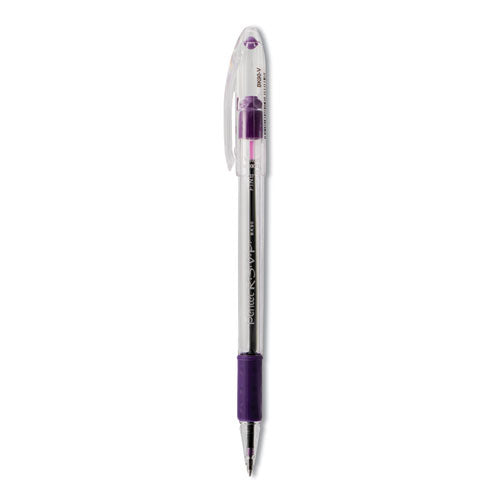 R.s.v.p. Ballpoint Pen, Stick, Fine 0.7 Mm, Violet Ink, Clear/violet Barrel, Dozen