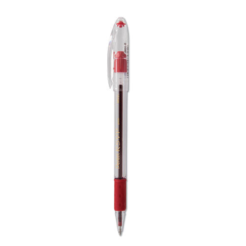 R.s.v.p. Ballpoint Pen, Stick, Medium 1 Mm, Red Ink, Clear/red Barrel, Dozen