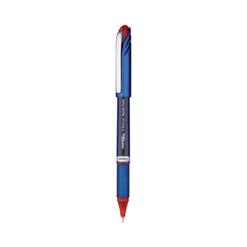 Energel Nv Gel Pen, Stick, Fine 0.5 Mm Needle Tip, Red Ink, Red Barrel, Dozen