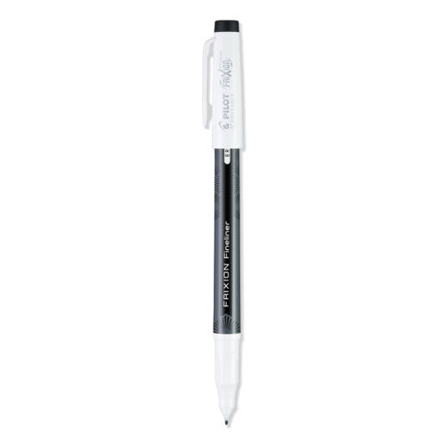 Frixion Fineliner Erasable Porous Point Pen, Stick, Fine 0.6 Mm, Black Ink, Black Barrel, Dozen