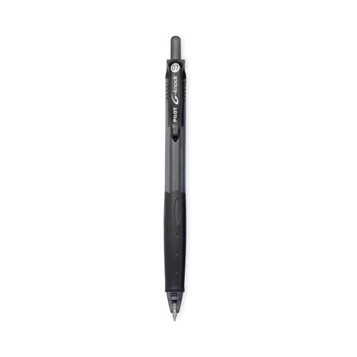 G-knock Begreen Gel Pen, Retractable, Fine 0.7 Mm, Black Ink, Black Barrel, Dozen