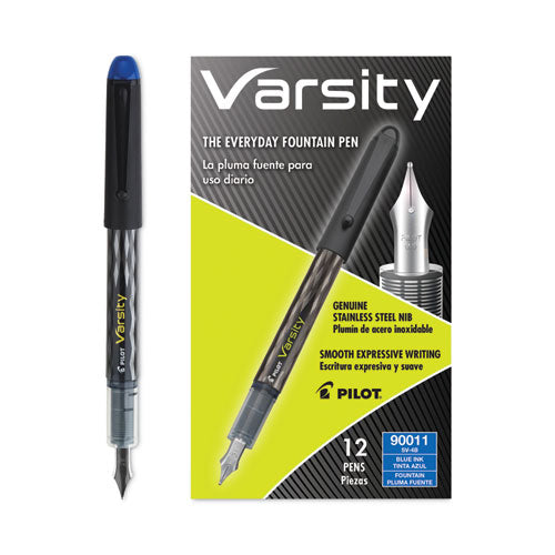 Varsity Fountain Pen, Medium 1 Mm, Blue Ink, Gray Pattern Wrap