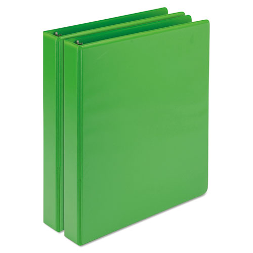 Earth™s Choice Plant-based Durable Fashion View Binder, 3 Rings, 1" Capacity, 11 X 8.5, Lime, 2/pack