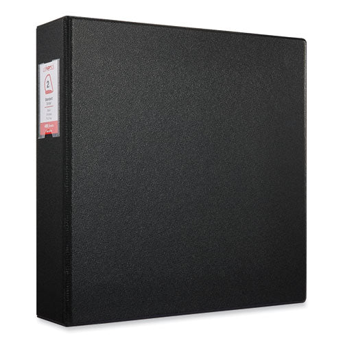 Deluxe Non-view D-ring Binder With Label Holder, 3 Rings, 2" Capacity, 11 X 8.5, Black